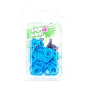 Accesoriu, Ring for Wings, Inele elastice Pigeon 50 buc (Ø 8mm) – albastre