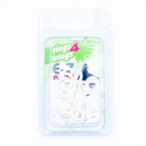 Accesoriu, Ring for Wings, Inele elastice Pigeon 50 buc (Ø 8mm) – albe